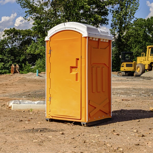 how often are the portable restrooms cleaned and serviced during a rental period in Highpoint OH